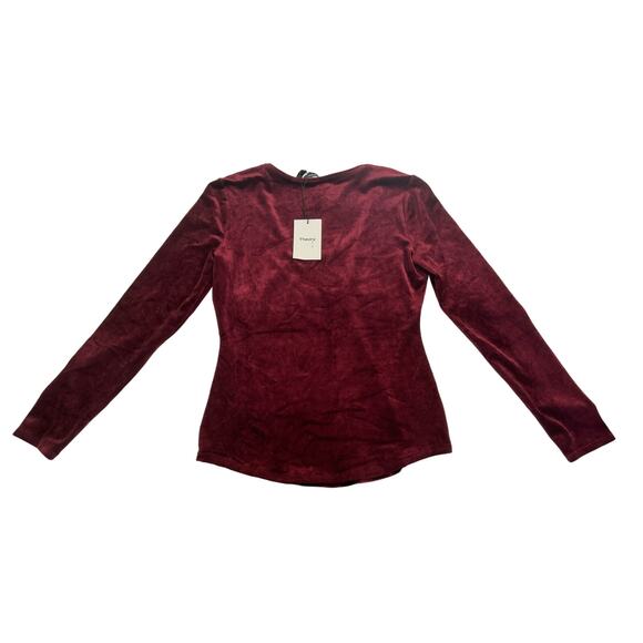 NWT - THEORY Stretch Velvet Long Sleeve Top - Picture 5 of 10